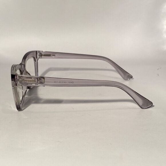 1071 Gretchen Reading Glasses 2.5 Square Clear Gray Frames Oversize NWT - Picture 4 of 9